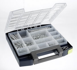 raaco Boxxser 55 5x5-15 Univerzális Rendszerező hordtáska (H x Sz x Ma) 284 x 298 x 55 mm Rekeszek: 