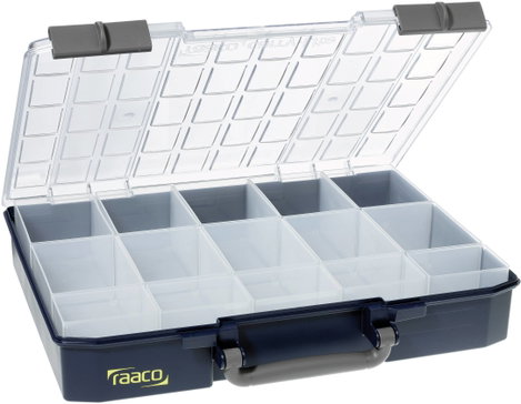 raaco CarryLite 80 5x10-15 Univerzális Rendszerező hordtáska (H x Sz x Ma) 330 x 415 x 80 mm Rekesze