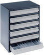 raaco 250/6-3 Kis alkatrésztároló (H x Sz x Ma) 255 x 357 x 435 mm Rekeszek: 6 Tartalom, tartalmi eg 2. bélyegkép
