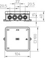 OBO Bettermann 2000378 Elosztó doboz (H x Sz) 100 mm x 100 mm 1 db 2. bélyegkép