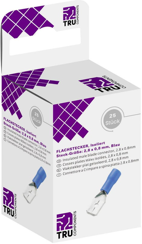 TRU COMPONENTS T1904C045 Laposérintkezős dugó szortiment Dugasz szélesség: 2.80 mm Dugaszolási vasta