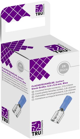 TRU COMPONENTS T1904C041 Csúszósarus hüvely szortiment Dugasz szélesség: 2.80 mm Dugaszolási vastags