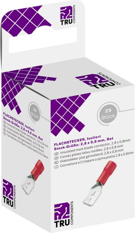 TRU COMPONENTS T1904C044 Laposérintkezős dugó szortiment Dugasz szélesség: 2.80 mm Dugaszolási vasta