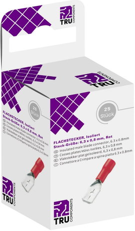 TRU COMPONENTS T1904C042 Laposérintkezős dugó szortiment Dugasz szélesség: 6.30 mm Dugaszolási vasta