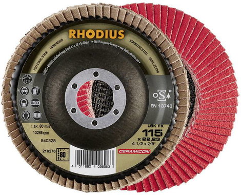 Rhodius 210276 LSK FK Felületcsiszoló korong Ø 115 mm Furat átmérő 22.23 mm Nemesacél 1 db 2. kép