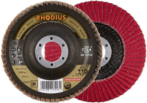 Rhodius 208745 JUMBO SPEED Felületcsiszoló korong Ø 115 mm Furat átmérő 22.23 mm Nemesacél 1 db 2. kép