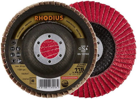 Rhodius 208743 JUMBO SPEED Felületcsiszoló korong Ø 115 mm Furat átmérő 22.23 mm Nemesacél 1 db 2. kép