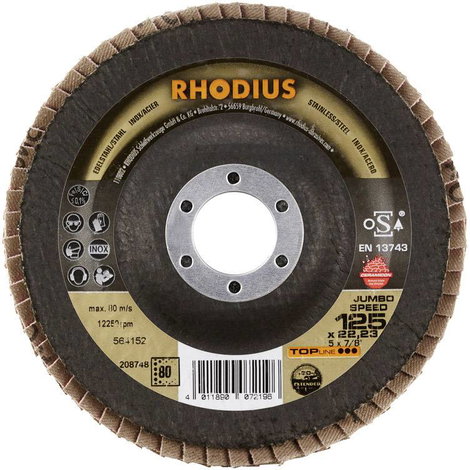 Rhodius 208748 JUMBO SPEED Felületcsiszoló korong Ø 125 mm Furat átmérő 22.23 mm Nemesacél 1 db 2. kép