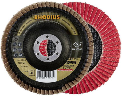 Rhodius 210183 LSK FK Felületcsiszoló korong Ø 125 mm Furat átmérő 22.23 mm Nemesacél 1 db