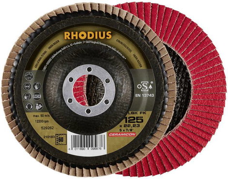 Rhodius 210183 LSK FK Felületcsiszoló korong Ø 125 mm Furat átmérő 22.23 mm Nemesacél 1 db 5. kép
