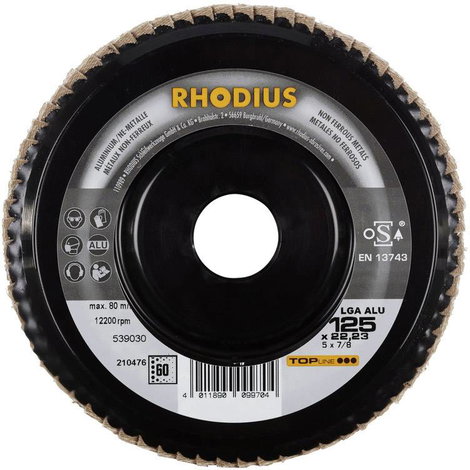 Rhodius 210476 LGA ALU Felületcsiszoló korong Ø 125 mm Furat átmérő 22.23 mm Nem vastartalmú fém 1 d 2. kép