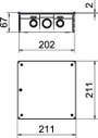 OBO Bettermann 2003130 Csatlakozó doboz (H x Sz) 200 mm x 200 mm 1 db 2. bélyegkép