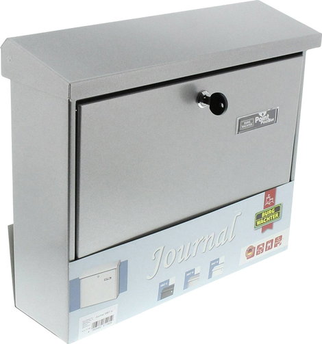 Burg Wächter 61160 JOURNAL 5867 SI Postaláda Acéllemez Ezüst Kulcsos zár 2. kép