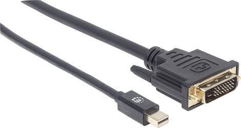 Manhattan Mini DisplayPort / DVI Átalakító kábel Mini DisplayPort dugó, DVI-D 24+1 pólusú Csatlakozó 2. kép