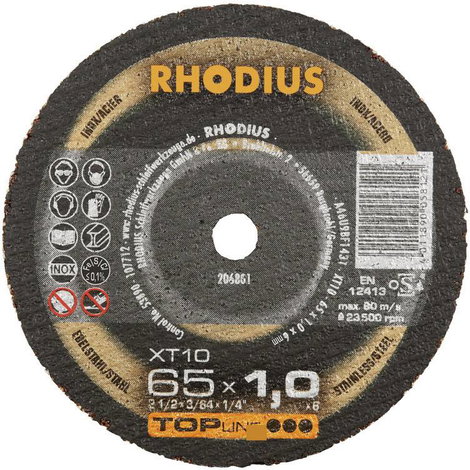 Rhodius XT10 MINI 206801 Vágótárcsa, egyenes 65 mm 1 db Nemesacél, Acél 2. kép