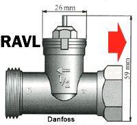 Fűtőtest szelep adapter Alkalmas radiátor Danfoss RAVL 700 100 003 3. kép