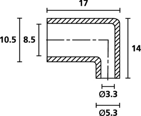 HellermannTyton HV4821 PVC-FR BK 2000 Könyök csatlakozó Szorítási átmérő (max.) 5.3 mm PVC Fekete 1 2. kép
