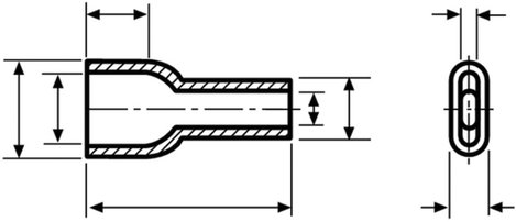 HellermannTyton HV4824 PVC-FR BK 2000 Védősapka Szorítási átmérő (max.) 8 mm PVC Fekete 1 db 2. kép
