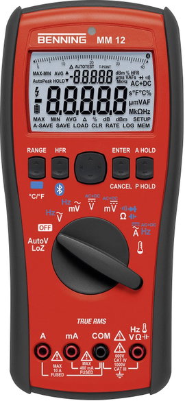 Benning MM 12 Kézi multiméter Kalibrált (ISO) digitális Adatgyűjtő CAT IV 600 V, CAT III 1000 V Kije