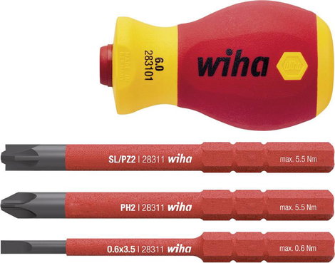 Wiha SoftFinish electric slimVario VDE Átdugaszoló fogantyú Markolat átmérő: 34 mm Alkalmas: Wiha To
