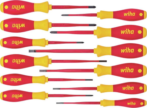 VDE csavarhúzó készlet 12 részes Wiha SoftFinish slimFix