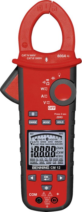 Benning CM 12 Lakatfogó CAT IV 600 V Kijelző (digitek): 9999
