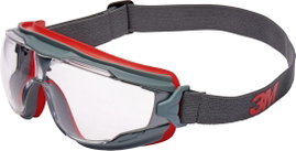 3M Goggle Gear 500 GG501 Teljes védőszemüveg Párásodás mentes Szürke, Piros