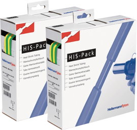 HellermannTyton 300-30957 Zsugorcső ragasztó nélkül Zöld, Sárga 9.50 mm 4.70 mm Zsugorodási arány:2: