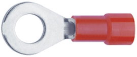 Klauke 6204 Gyűrűs kábelsaru Keresztmetszet (max.)=1 mm² Lyuk Ø=4.3 mm Részlegesen szigetelt Piros 1