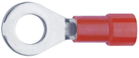 Klauke 6204 Gyűrűs kábelsaru Keresztmetszet (max.)=1 mm² Lyuk Ø=4.3 mm Részlegesen szigetelt Piros 1