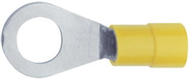 Klauke 6506 Gyűrűs kábelsaru Keresztmetszet (max.)=6 mm² Lyuk Ø=6.5 mm Részlegesen szigetelt Sárga 1