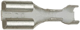 Klauke 18303 Csúszósarus hüvely Dugasz szélesség: 4.8 mm Dugaszolási vastagság: 0.8 mm 180 ° Szigete