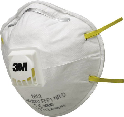 Finom por ellen védő szájmaszk szeleppel FFP1 10 db, 3M 8812