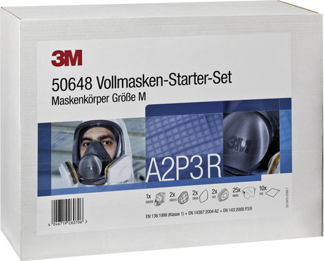 3M 50648 Légzésvédő teljes maszk készlet A2 P3 R 1 db