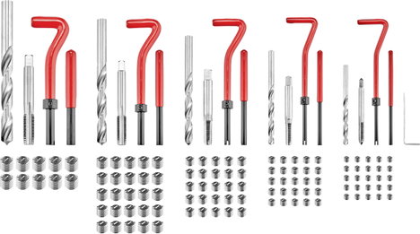 TOOLCRAFT TO-5016567 Menettekercselő készlet M5, M6, M8, M10, M12 8. kép