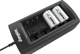 Energizer Universal Hengeres akku töltő NiMH Mikro (AAA), Ceruza (AA), Baby (C), Góliát (D), 9 V-os