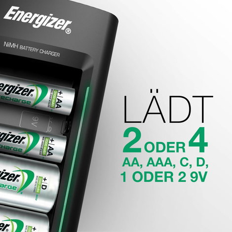 Energizer Universal Hengeres akku töltő NiMH Mikro (AAA), Ceruza (AA), Baby (C), Góliát (D), 9 V-os 6. kép