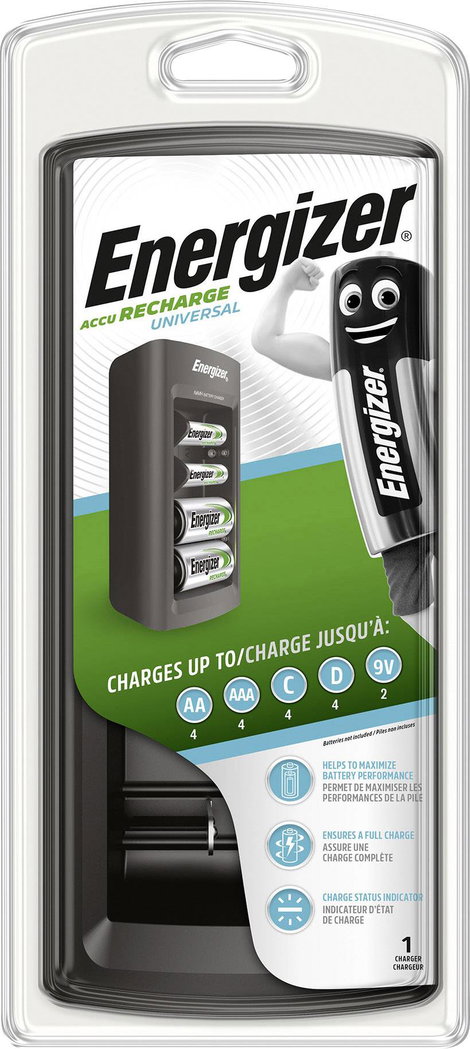 Energizer Universal Hengeres akku töltő NiMH Mikro (AAA), Ceruza (AA), Baby (C), Góliát (D), 9 V-os 8. kép