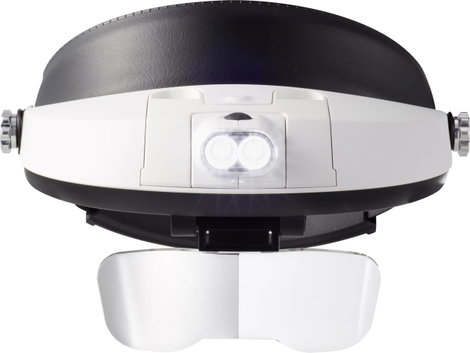 Fejpántos nagyító LED-es fényszóróval, nagyítás: 1x, 1,5x, 2x, 2,5 x, 3,5x Toolcraft TO-5137806 2. kép