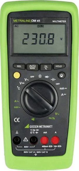 Gossen Metrawatt METRALINE DM 41 Kézi multiméter digitális CAT III 600 V, CAT IV 300 V Kijelző (digi