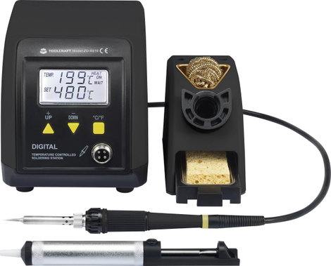 Digitális kiforrasztó-/forrasztóállomás 160 - 480 °C, Toolcraft V795032 2. kép