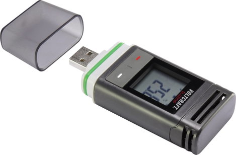 USB-s adatgyűjtő, hő-, pára- és légnyomás adatgyűjtő, Voltcarft DL-220THP 5. kép