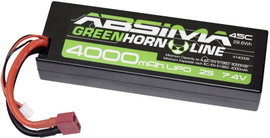 Absima Akkucsomag, LiPo 7.4 V 4000 mAh Cellaszám: 2 45 C Keménydoboz T-dugaszoló rendszer