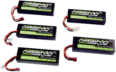 Absima Akkucsomag, LiPo 7.4 V 4000 mAh Cellaszám: 2 45 C Keménydoboz T-dugaszoló rendszer 2. kép