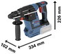 Bosch Professional GBH 18V-26 SDS-Plus-Akkus fúrókalapács 18 V Lítiumion Hordtáskával, akku nélkül, 4. bélyegkép