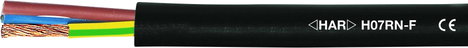 Helukabel 37001 Gumitömlős vezeték H07RN-F 1 x 1.5 mm² Fekete méteráru
