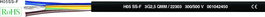 Helukabel 22291 Gumitömlős vezeték H05SS-F 3 x 0.75 mm² Fekete méteráru