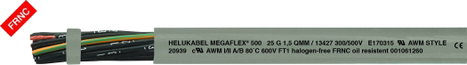 Helukabel MEGAFLEX® 500 Vezérlő vezeték 7 G 1 mm² Szürke 13399 méteráru