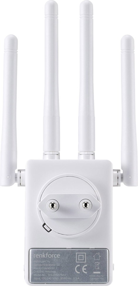 Wifi jelerősítő WLAN hatótáv növelő 300 MBit/s 2.4 GHz / 5 GHz Renkforce WS-WN575A3 Dual Band AC1200 2. kép