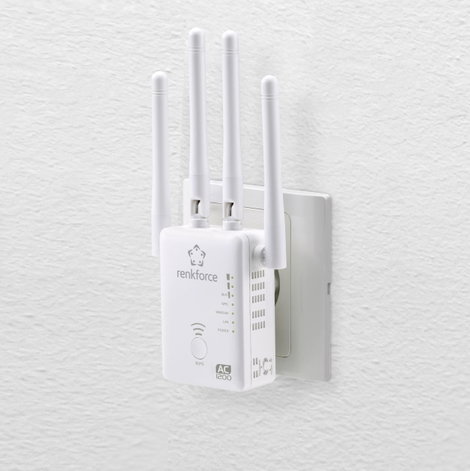 Wifi jelerősítő WLAN hatótáv növelő 300 MBit/s 2.4 GHz / 5 GHz Renkforce WS-WN575A3 Dual Band AC1200 7. kép